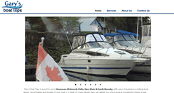 Desktop Screenshot of garysboattops.com